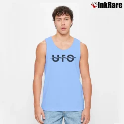 Men’s Ufo Rock Music Metal Band Logo Tank Top in light blue | Breathable, Active-Friendly Design