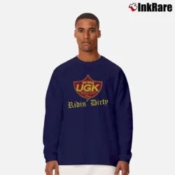 Men’s UGK Hip Hop Duo Logo Southern Rap Long-Sleeve Shirt in navy | Sleek, Lightweight, Year-Round Wear