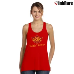 Women’s UGK Hip Hop Duo Logo Southern Rap Tank Top in red | Lightweight, Movement-Friendly
