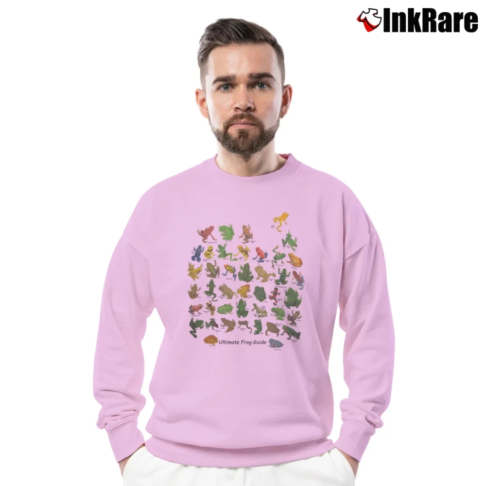 Men’s Ultimate Frog Guide Crewneck Sweatshirt in light pink | Cozy Fabric, Clean Style