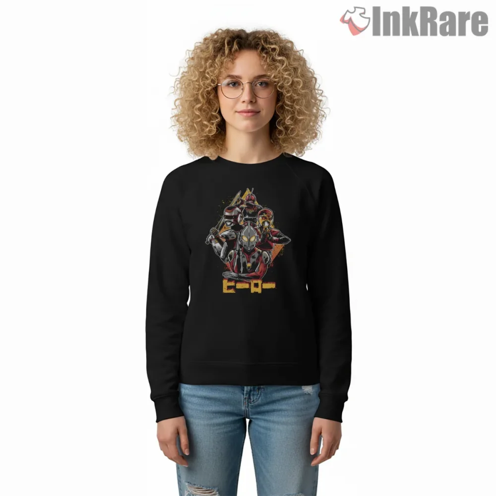Ultraman Tokusatsu Heroes Team Battle Shirt on graphic shirt for women graphic tee