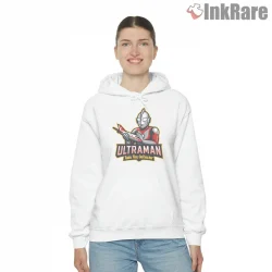 Ultraman Tokusatsu Toy Collector Tribute Shirt on white hoodie for women graphic tee