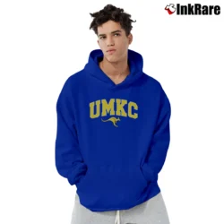 Men’s UMKC Roos Blue Arch Mascot Champion Crew Pullover Hoodie in royal blue | Cozy, Durable, Modern Fit