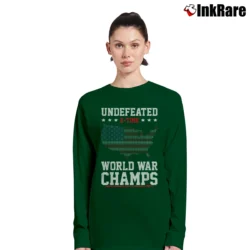Women’s Undefeated 2 Time World War Champs Long-Sleeve Top in forest green | Sleek, Versatile, All-Season