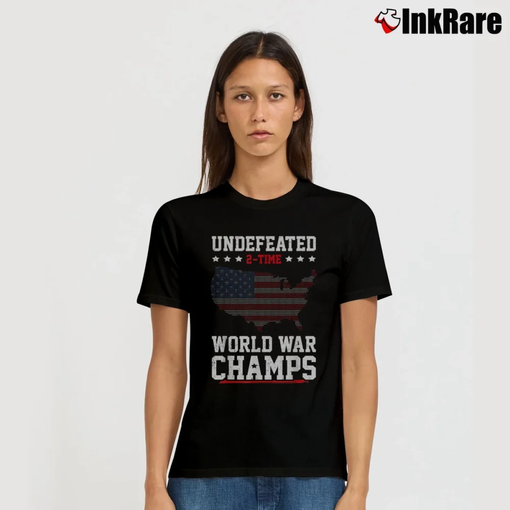 Women’s Undefeated 2 Time World War Champs Signature T-Shirt in black | Soft, Flattering Fit