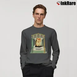 Men’s Undercover Cat Graphic Long-Sleeve Shirt in charcoal | Sleek, Lightweight, Year-Round Wear