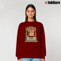 Women’s Undercover Cat Graphic Relaxed Sweatshirt in maroon | Soft, Laid-Back Vibe