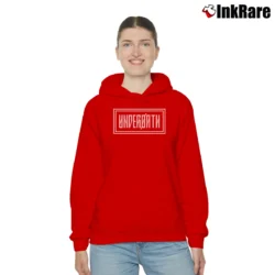 Women’s Underoath Band Logo Cozy Hoodie in red | Warm, Structured, Stylish