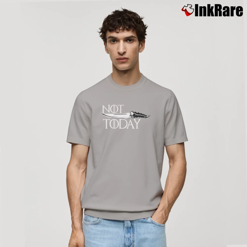 Men’s Unisex Game Of Thrones Not Today Catspaw Classic T-Shirt in sport grey | Soft, Breathable Everyday Wear