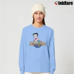 Women’s Universal Studios Betty Boop Cartoon Long-Sleeve Top in light blue | Sleek, Versatile, All-Season