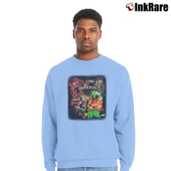 Men’s Universal Studios Marvel Graphic Crewneck Sweatshirt in light blue | Cozy Fabric, Clean Style