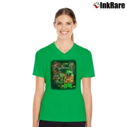 Women’s Universal Studios Marvel Graphic V-Neck Tee in irish green | Chic Neckline, Soft Texture