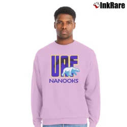 Men’s University Of Alaska Nanooks Uaf Crewneck Sweatshirt in light pink | Cozy Fabric, Clean Style