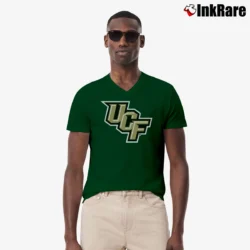 Men’s University Of Central Florida Logo V-Neck Tee in forest green | Sharp, Breathable, Everyday Staple