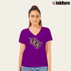 Women’s University Of Central Florida Logo V-Neck Tee in purple | Chic Neckline, Soft Texture
