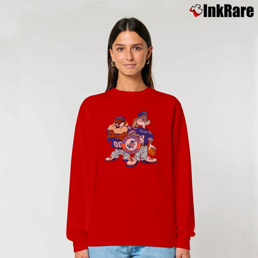 Women’s University Of Florida Gators Looney Tunes Relaxed Sweatshirt in red | Soft, Laid-Back Vibe