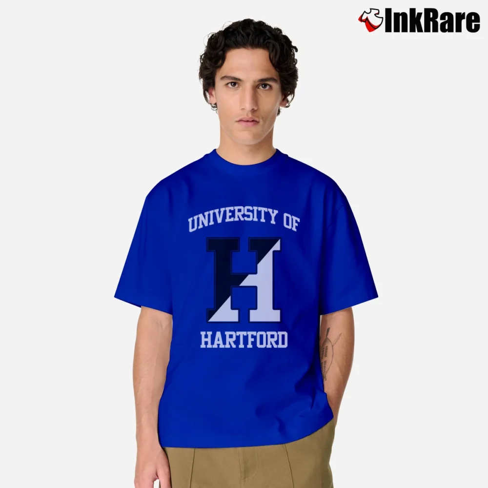 Men’s University Of Hartford Red Graphic Classic T-Shirt in royal blue | Soft, Breathable Everyday Wear