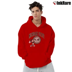 Men’s University Of Michigan Spartans Mickey Mouse Pullover Hoodie in red | Cozy, Durable, Modern Fit