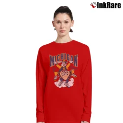 Women’s University Of Michigan Wolverines Looney Tunes Long-Sleeve Top in red | Sleek, Versatile, All-Season