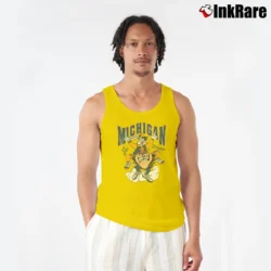 Men’s University Of Michigan Wolverines Looney Tunes Tank Top in yellow | Breathable, Active-Friendly Design