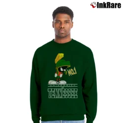 Men’s University Of Tennessee Marvin The Martian Looney Tunes Crewneck Sweatshirt in forest green | Cozy Fabric, Clean Style
