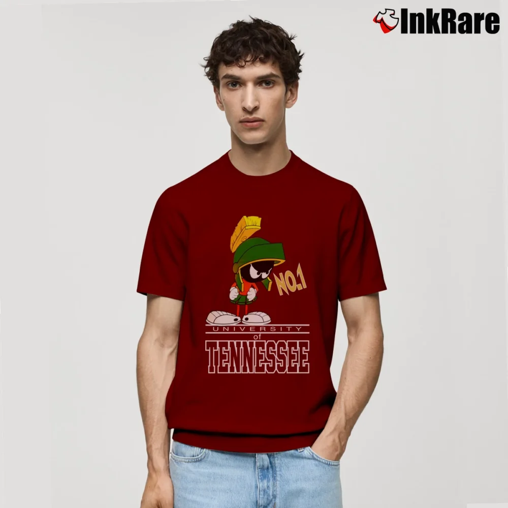 Men’s University Of Tennessee Marvin The Martian Looney Tunes Classic T-Shirt in maroon | Soft, Breathable Everyday Wear