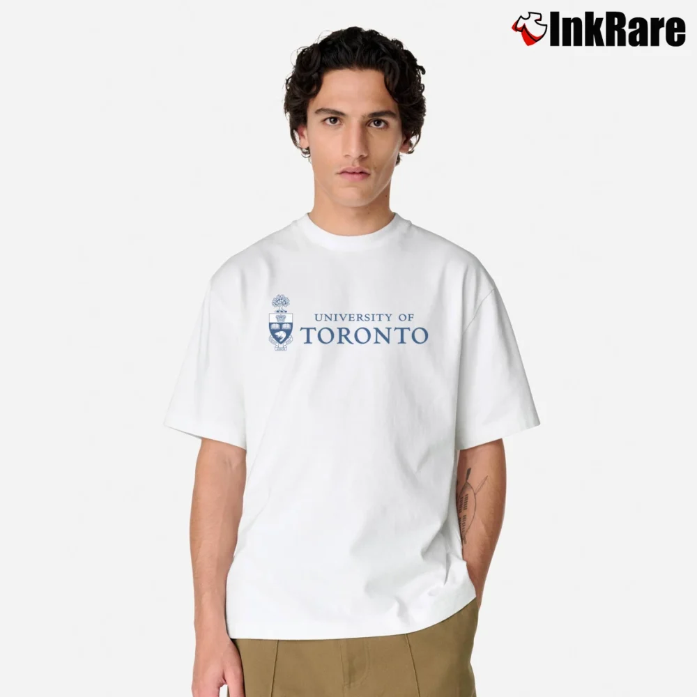 Men’s University Of Toronto Logo Classic T-Shirt in white | Soft, Breathable Everyday Wear