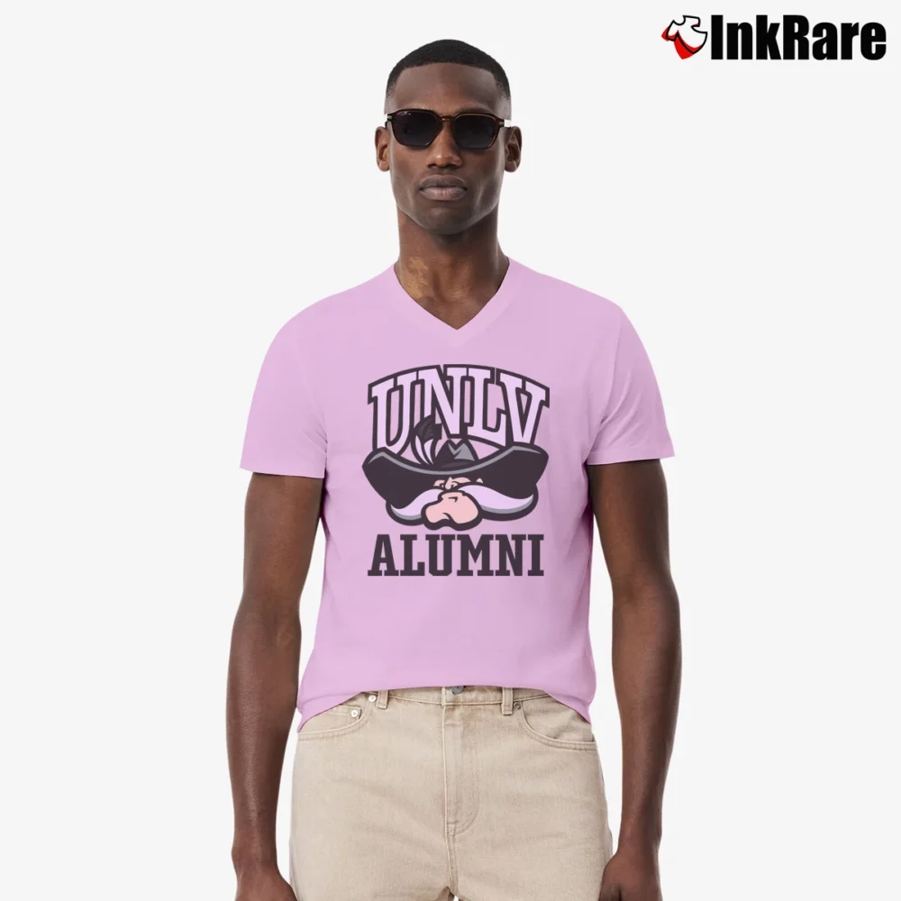 Men’s UNLV Rebels Alumni College Pride V-Neck Tee in light pink | Sharp, Breathable, Everyday Staple