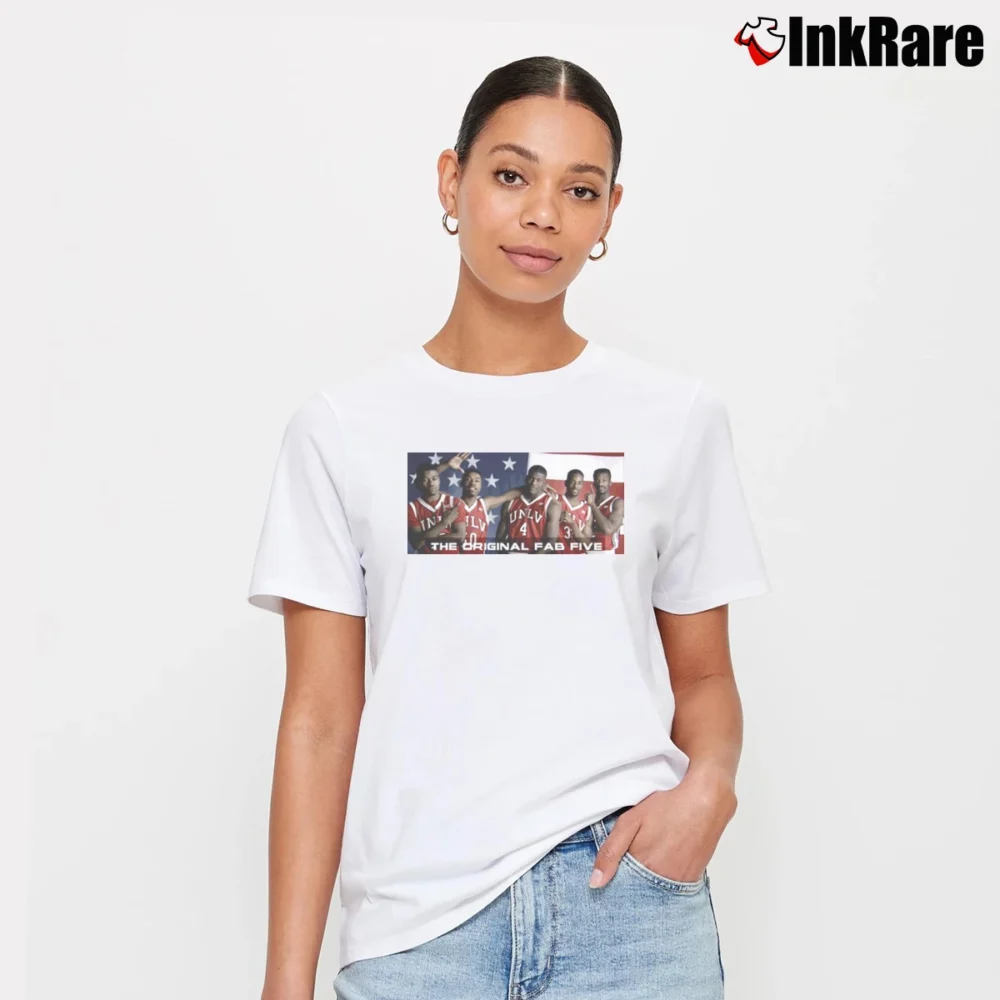 Women’s Unlv Runnin Rebels Basketball Fan Signature T-Shirt in white | Soft, Flattering Fit