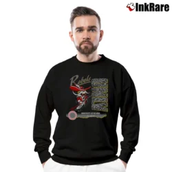 Men’s UNLV Runnin Rebels Hey Reb Mascot 90s March Madness Crewneck Sweatshirt in black | Cozy Fabric, Clean Style