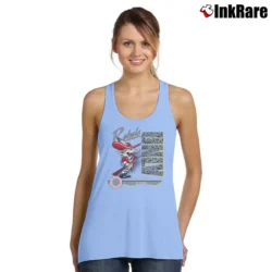 Women’s UNLV Runnin Rebels Hey Reb Mascot 90s March Madness Tank Top in light blue | Lightweight, Movement-Friendly