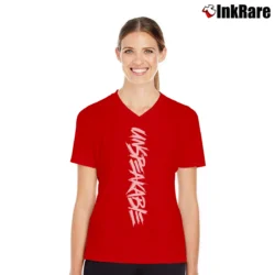 Women’s Unspeakable Youtuber Boys Girls V-Neck Tee in red | Chic Neckline, Soft Texture