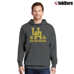Men’s Upper Arlington Golden Bear Mascot Pullover Hoodie in charcoal | Cozy, Durable, Modern Fit