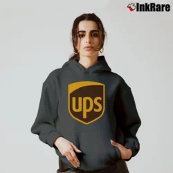 Women’s Ups Postal Delivery Graphic Cozy Hoodie in charcoal | Warm, Structured, Stylish