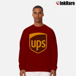 Men’s Ups Postal Delivery Graphic Long-Sleeve Shirt in maroon | Sleek, Lightweight, Year-Round Wear