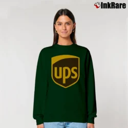 Women’s Ups Postal Delivery Graphic Relaxed Sweatshirt in forest green | Soft, Laid-Back Vibe
