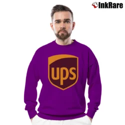 Men’s Ups Postal Delivery Graphic Crewneck Sweatshirt in purple | Cozy Fabric, Clean Style