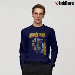 Men’s Urban Outters Nasty Nas Graphic Long-Sleeve Shirt in navy | Sleek, Lightweight, Year-Round Wear
