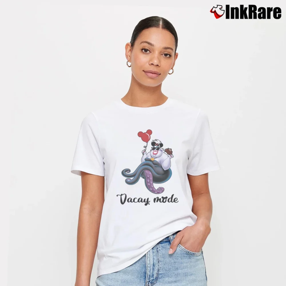 Women’s Ursula Vacay Mode Balloon Mickey Mouse Signature T-Shirt in white | Soft, Flattering Fit