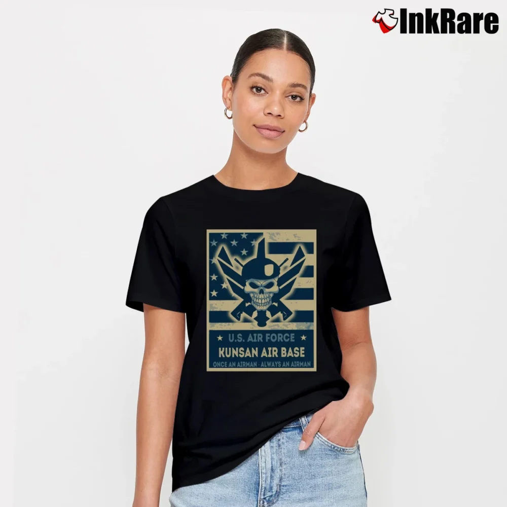 Women’s US Air Force Kunsan Base Veteran Signature T-Shirt in black | Soft, Flattering Fit