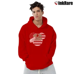 Men’s US Corps Mickey Mouse Military Style Pullover Hoodie in red | Cozy, Durable, Modern Fit