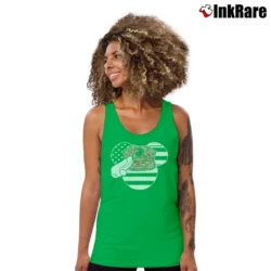 Women’s US Corps Mickey Mouse Military Style Tank Top in irish green | Lightweight, Movement-Friendly