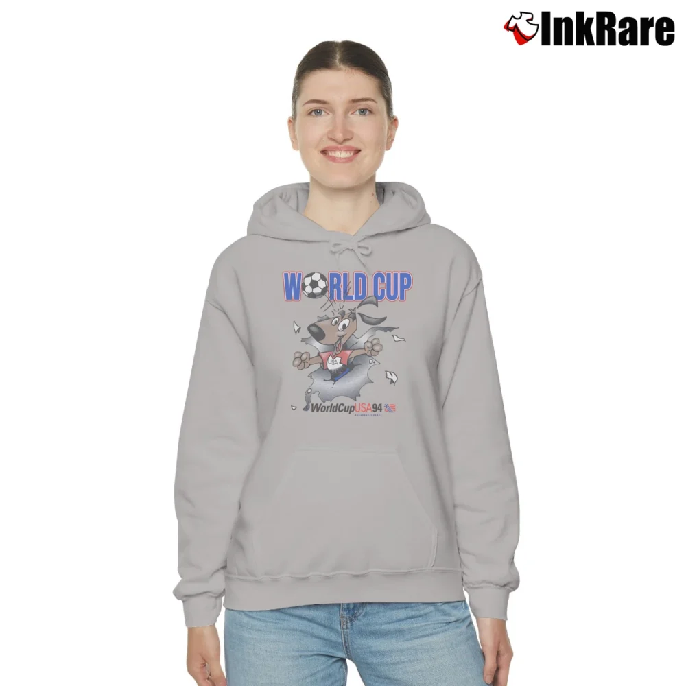 Women’s USA World Cup 1994 Striker Mascot Soccer Cozy Hoodie in sport grey | Warm, Structured, Stylish