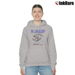 Women’s USA World Cup 1994 Striker Mascot Soccer Cozy Hoodie in sport grey | Warm, Structured, Stylish