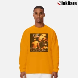 Men’s Usher 90s Rap Music Tribute Long-Sleeve Shirt in orange | Sleek, Lightweight, Year-Round Wear