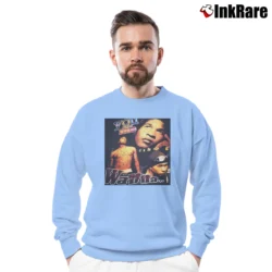 Men’s Usher 90s Rap Music Tribute Crewneck Sweatshirt in light blue | Cozy Fabric, Clean Style