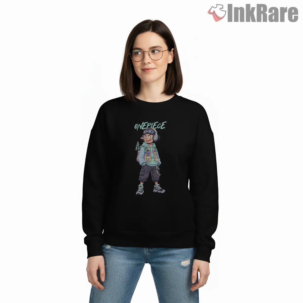 Usopp Cyberpunk Sniper Future Pirate Anime Shirt on graphic shirt for women graphic tee