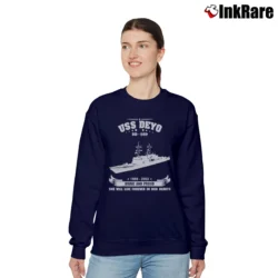 Women’s Uss Deyo Dd 989 Navy Ship Veteran Relaxed Sweatshirt in navy | Soft, Laid-Back Vibe