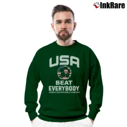 Men’s Uswnt 2019 World Champions Soccer Crewneck Sweatshirt in forest green | Cozy Fabric, Clean Style
