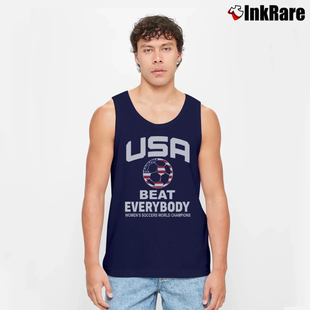 Men’s Uswnt 2019 World Champions Soccer Tank Top in navy | Breathable, Active-Friendly Design